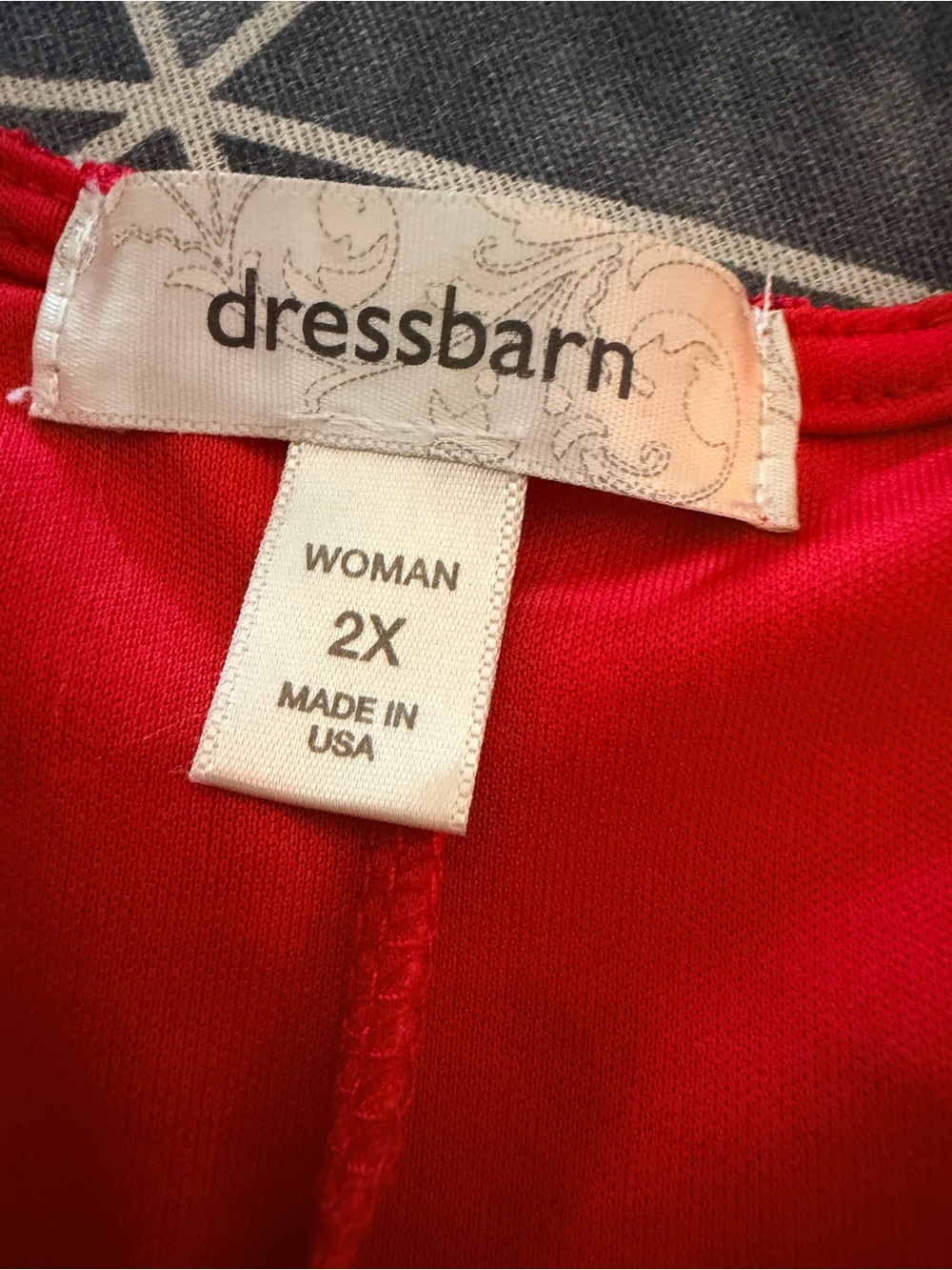 Dress Barn Red Crochet Lace Scoop Neck Blouse - Picture 7 of 7